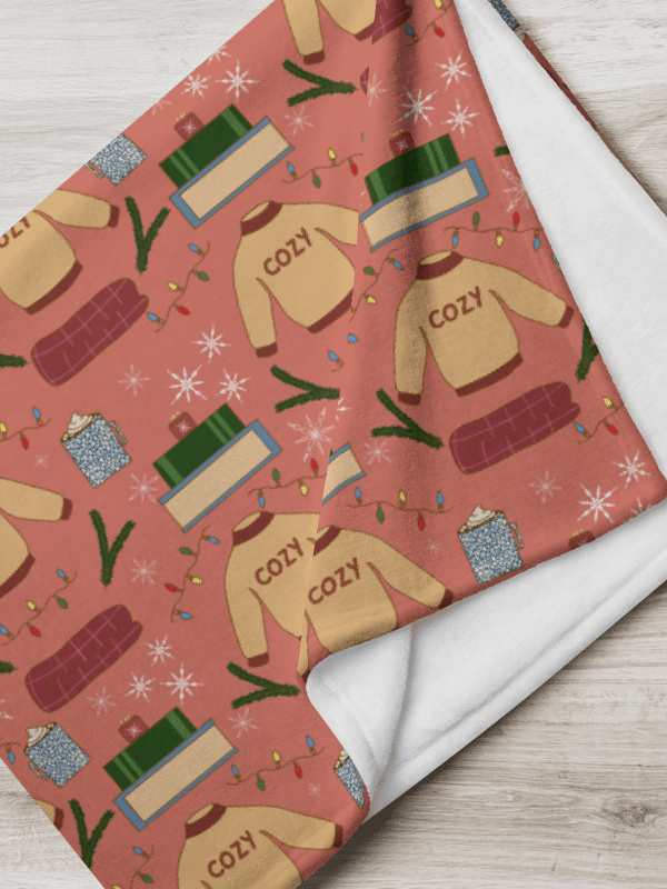 Cozy Winter in Red Throw Blanket product image (1)