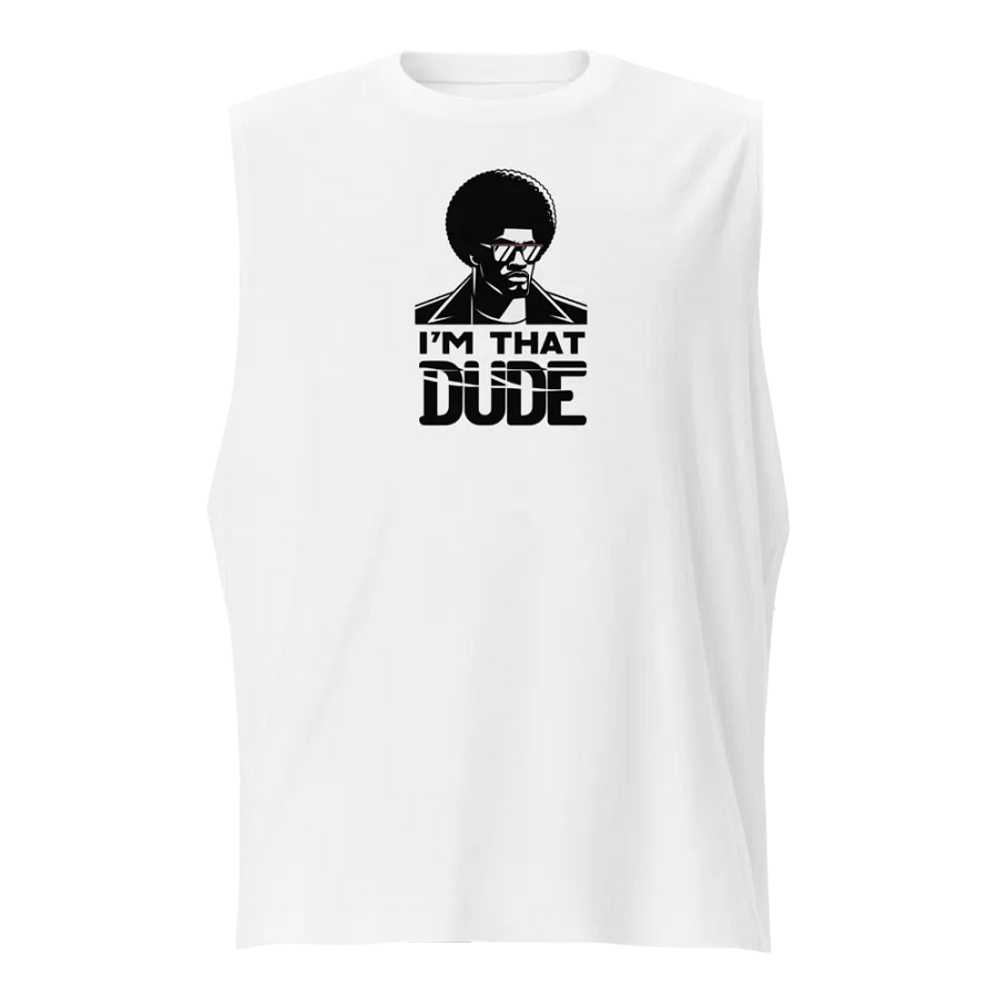 Afro Dude Muscle Tank (front & back) product image (1)