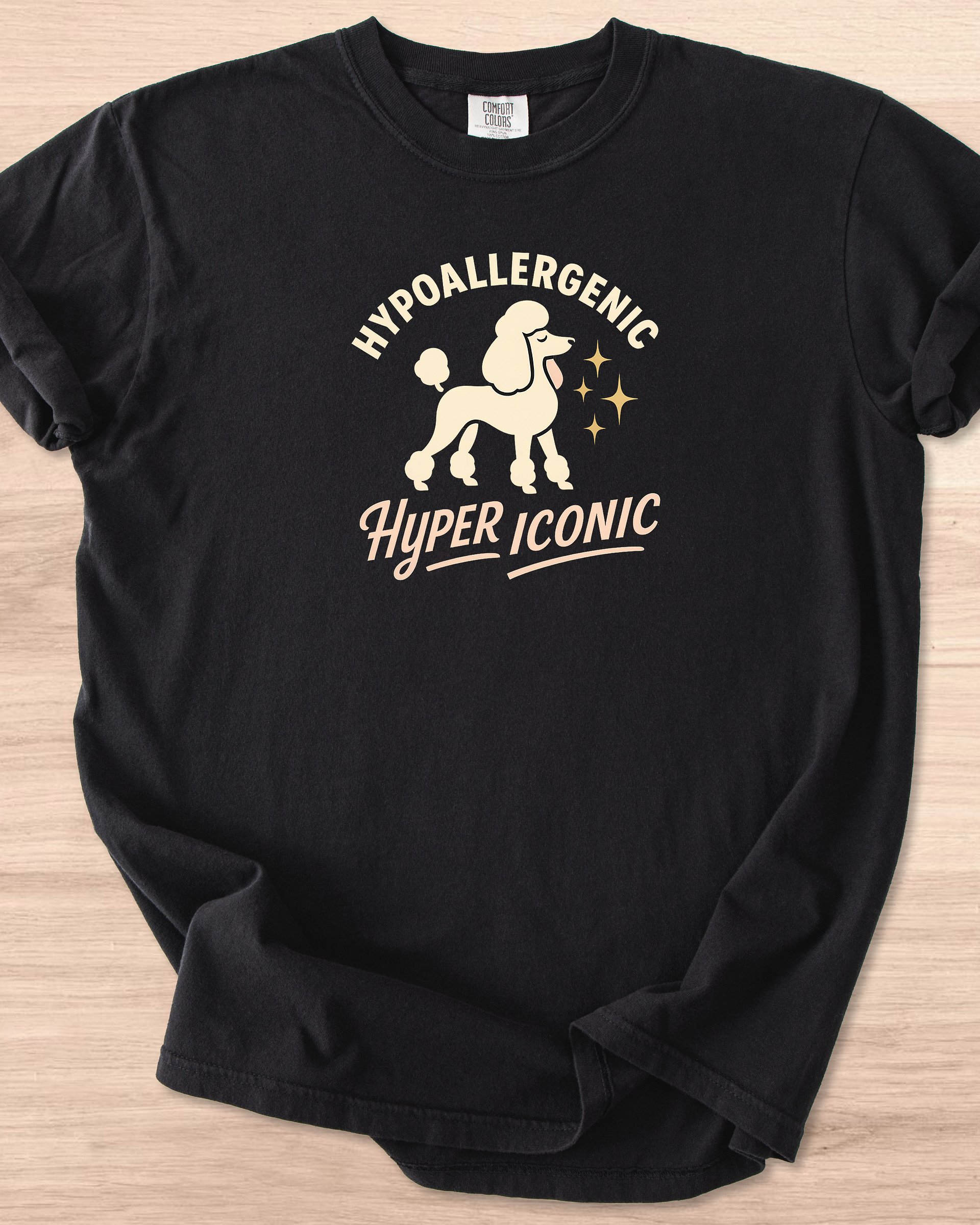 Hypoallergenic, Hyper Iconic (Poodle) Tee product image (6)