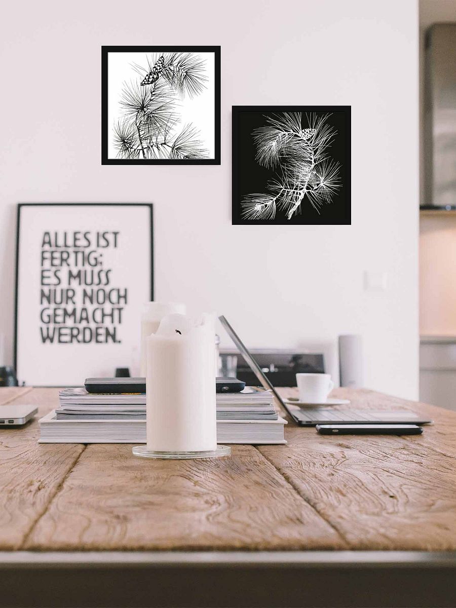 Blank Canvas: Unleash Your Artistic Vision - Pine Branch and Cones product image (102)