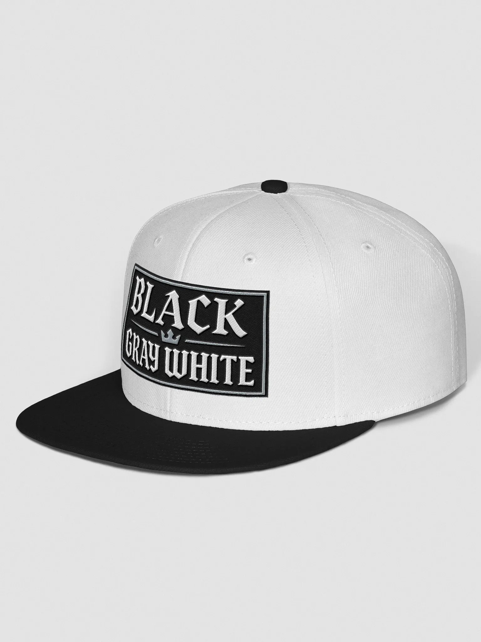 Crowned Monochrome Snapback Cap product image (2)