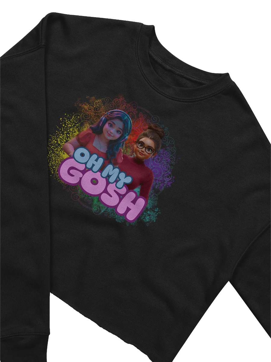 "Oh My Gosh" Women's Fleece Crop Sweatshirt product image (3)