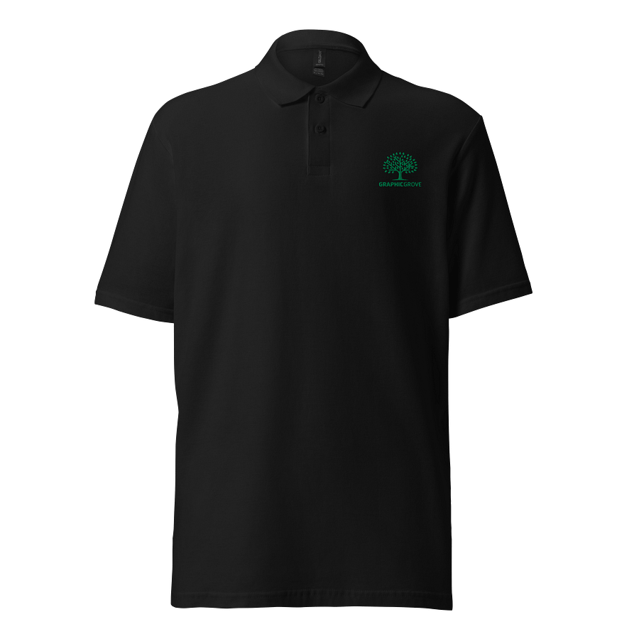 Graphic Grove Unisex Cotton Pique Polo Shirt with Tree Design - Comfortable & Stylish product image (1)