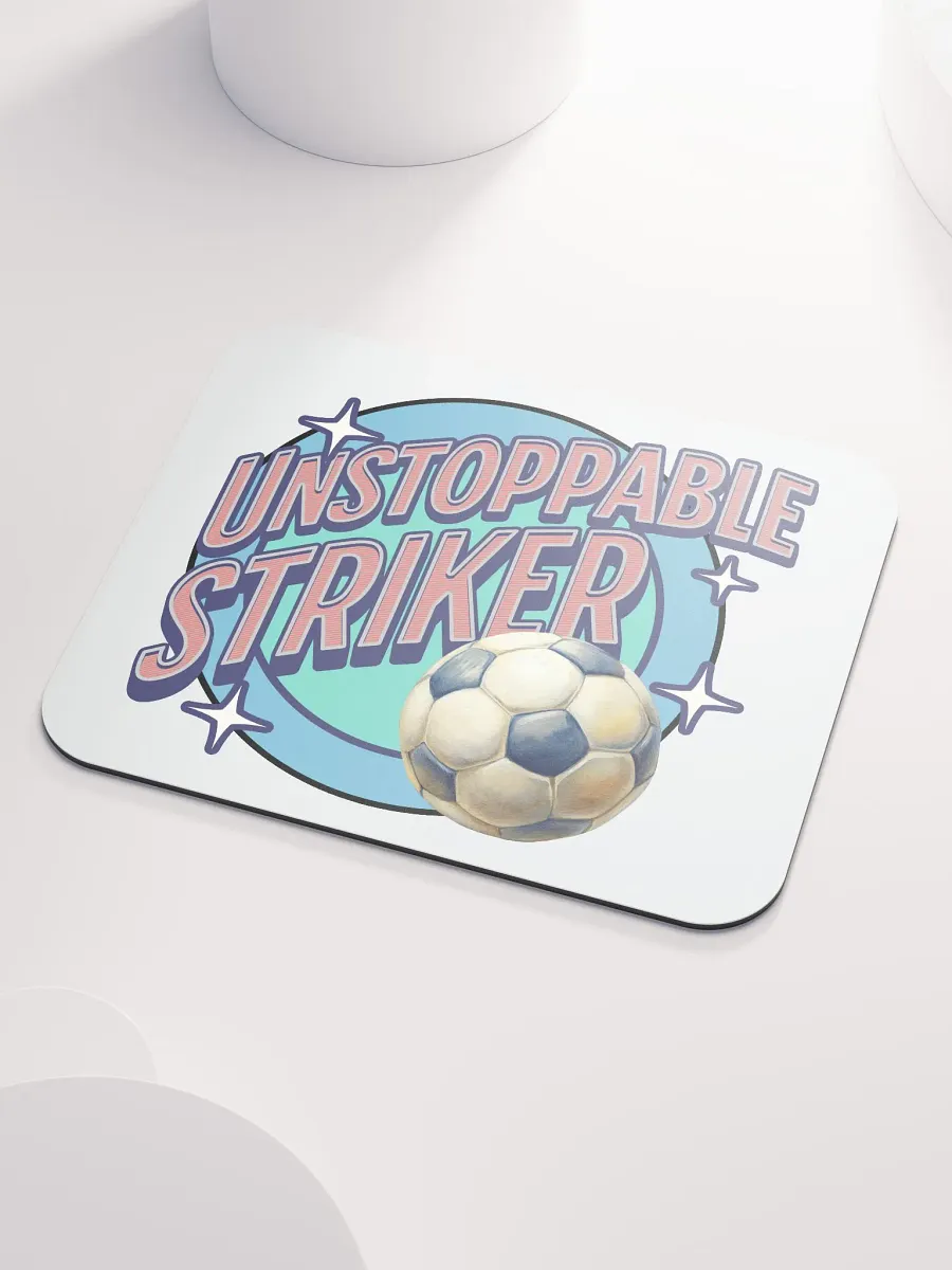 Unstoppable Striker Soccer Mouse Pad product image (3)