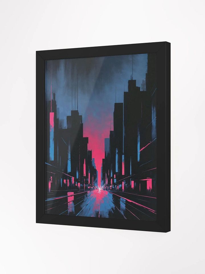 Crimson Nights Cityscape Framed Print product image (9)