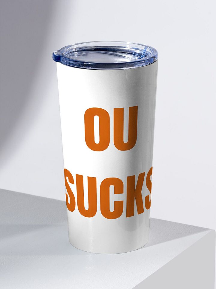 OU Sucks Bold Orange Slogan 20oz Tumbler product image (2)