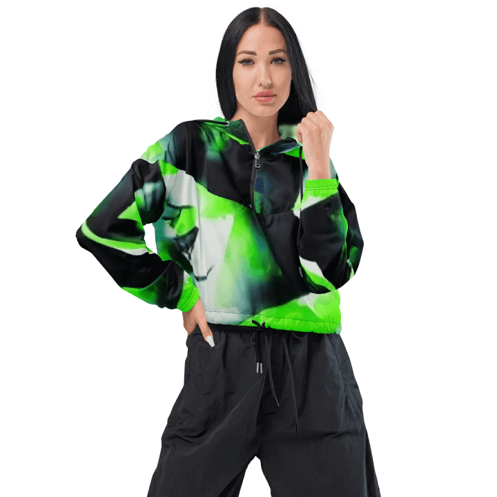 Chaos in Green Women's Windbreaker product image (1)