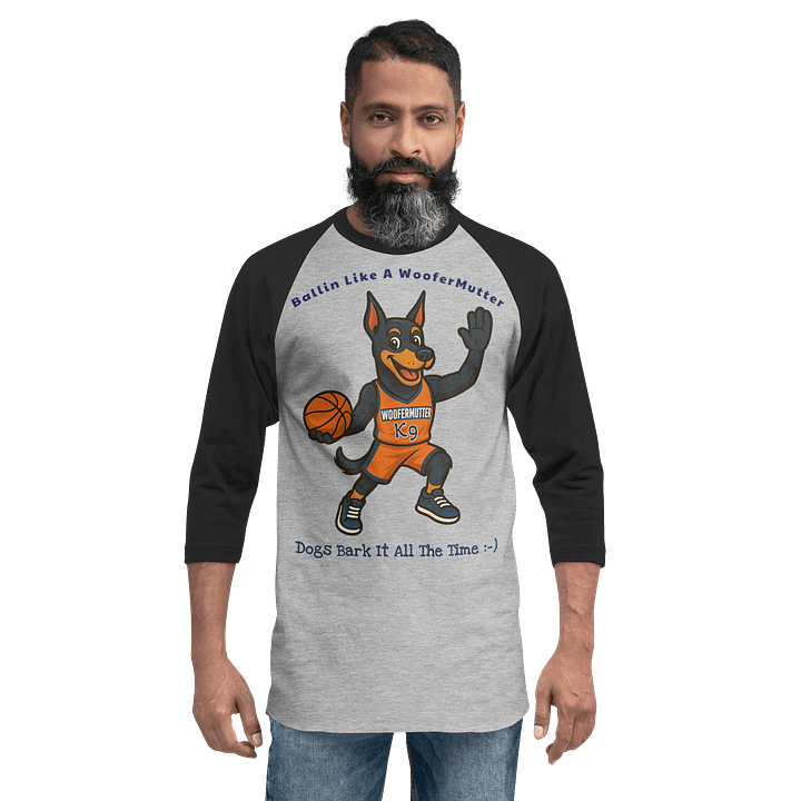 Doberman Pinscher Unisex 3/4 Sleeve Raglan Shirt product image (2)