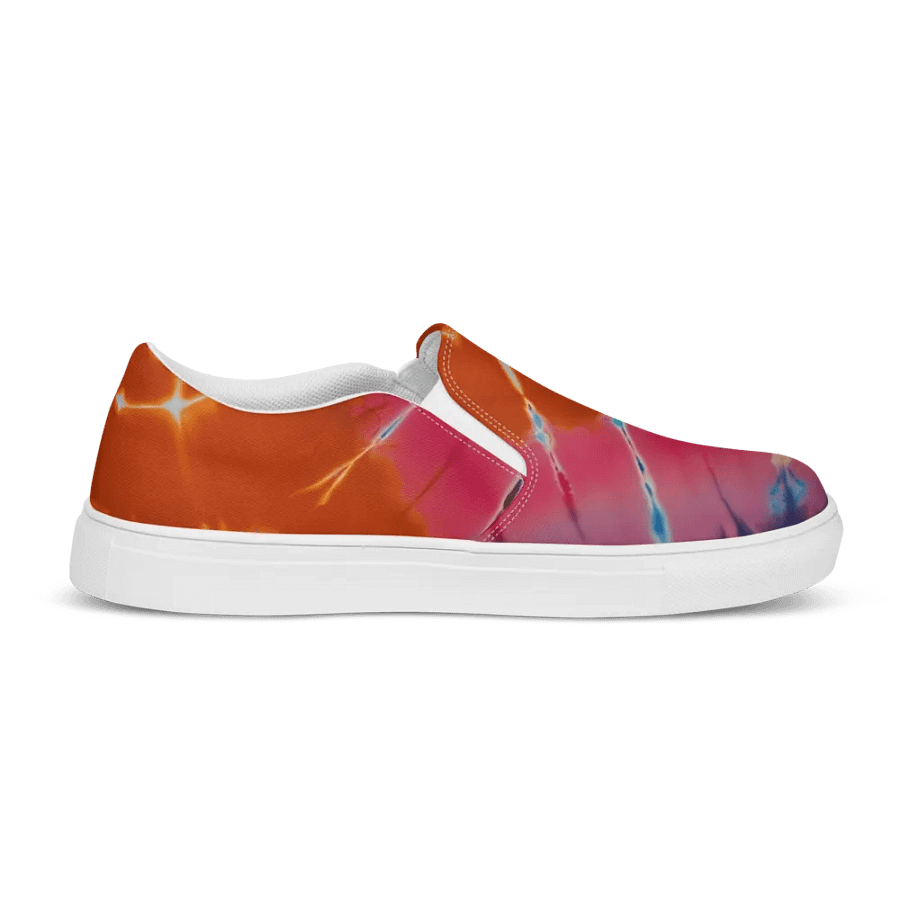 Marble Swirl Tie-Dye Women's Slip-On Shoes product image (7)