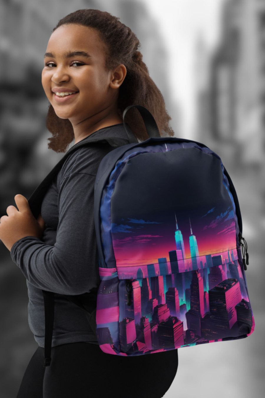Vaporwave New York City All Over Print Backpack product image (4)
