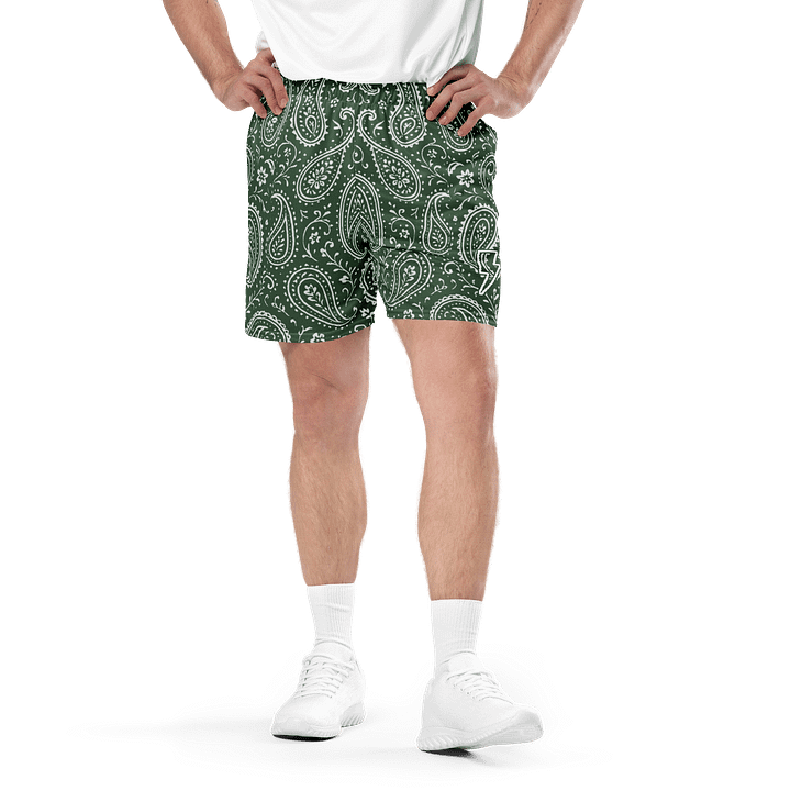 Paisley Mesh Shorts (Hunter Green/Ash) product image (1)