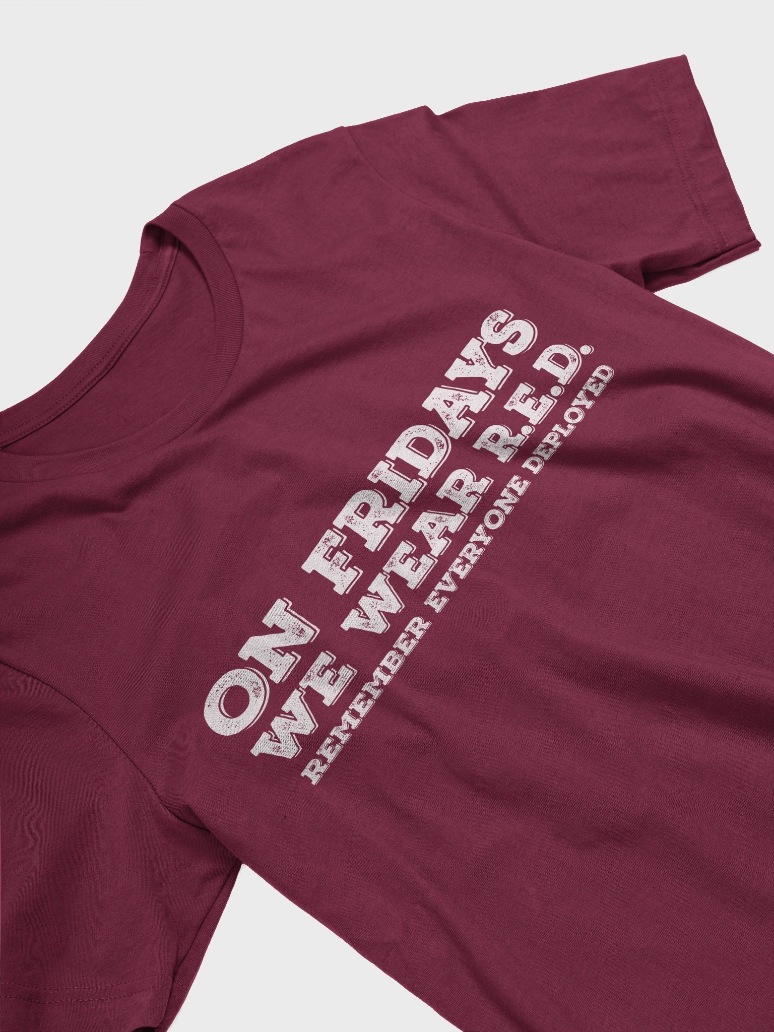 Womens Bella+Canvas Supersoft T-Shirt (On Fridays We Wear R.E.D. (Remember Everyone Deployed)) product image (3)