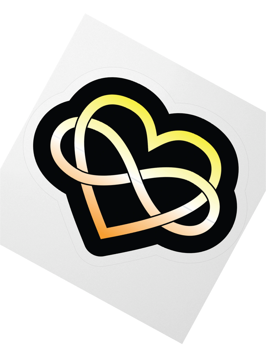 Maverique Pride Gradient Polyamory Infinity Heart Sticker product image (6)
