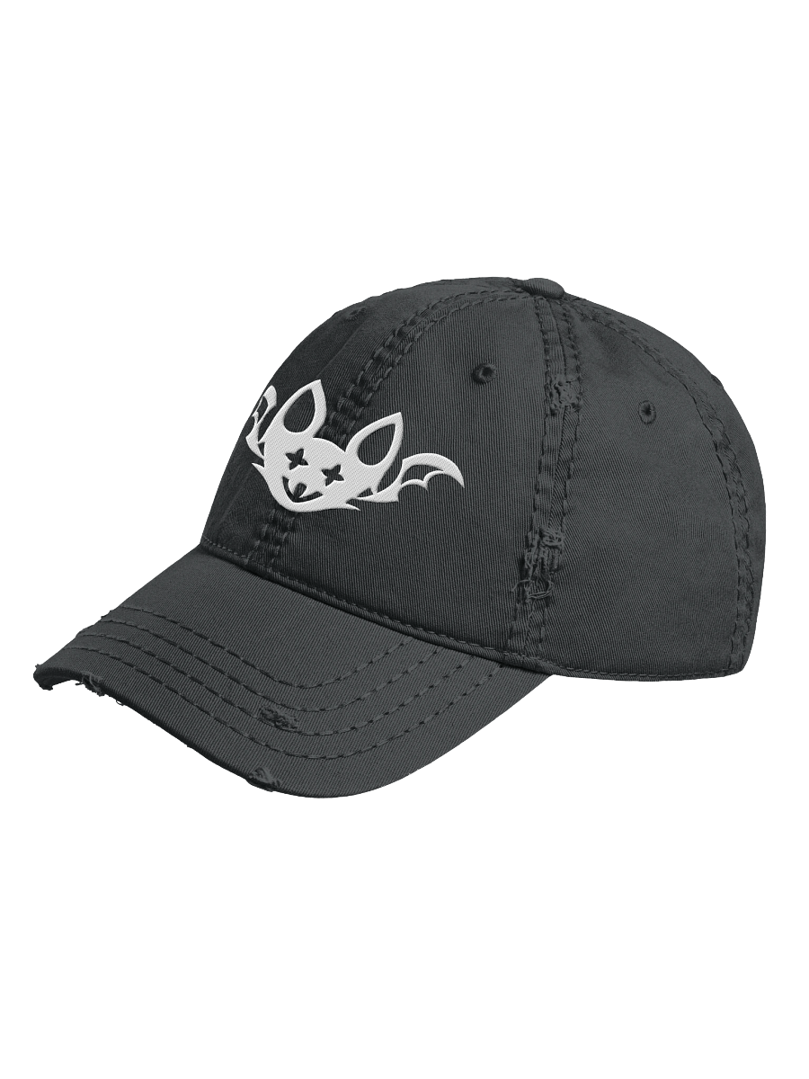 Embroidered Bat Distressed Dad Hat product image (2)
