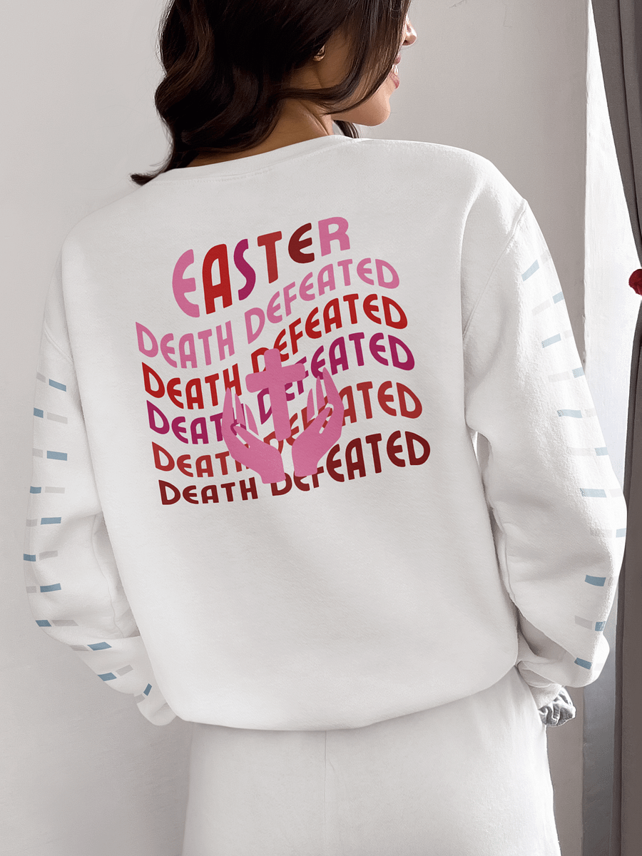 EASTER: Death Defeated Christian Gildan Sweater - Front/Back. product image (1)