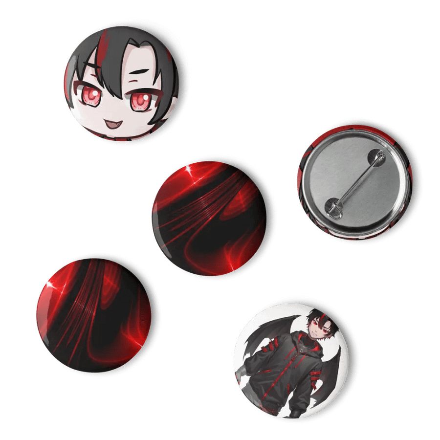 Red Light Waves Pin Buttons Set product image (6)