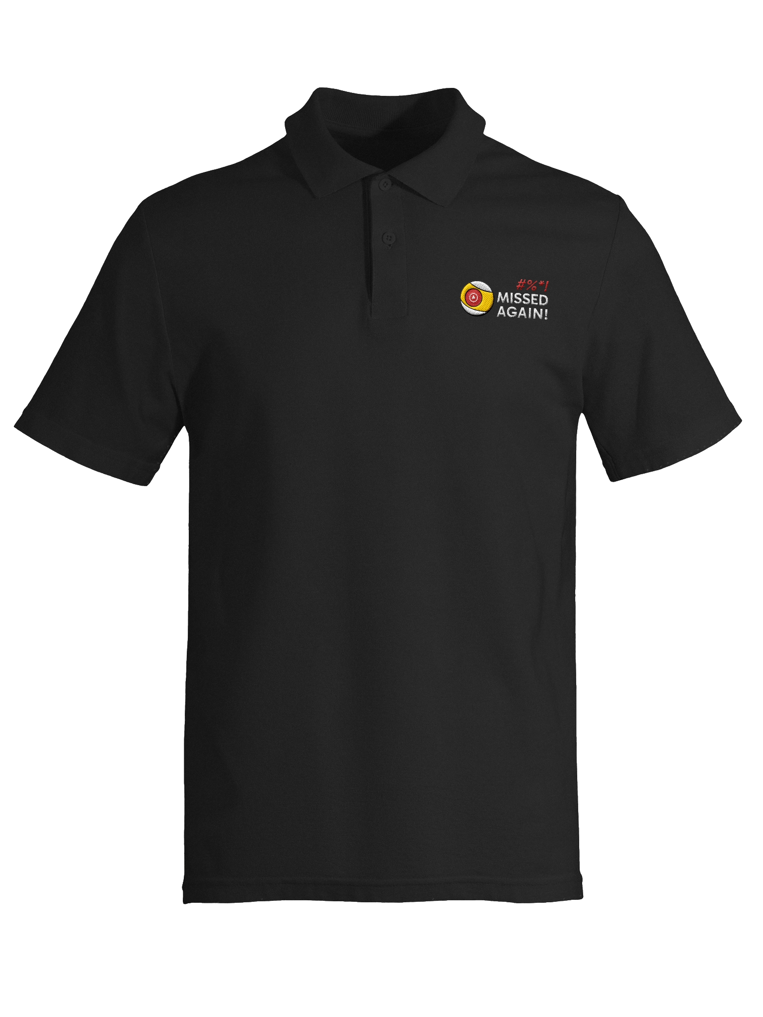 Missed Again! Black Polo Shirt product image (1)