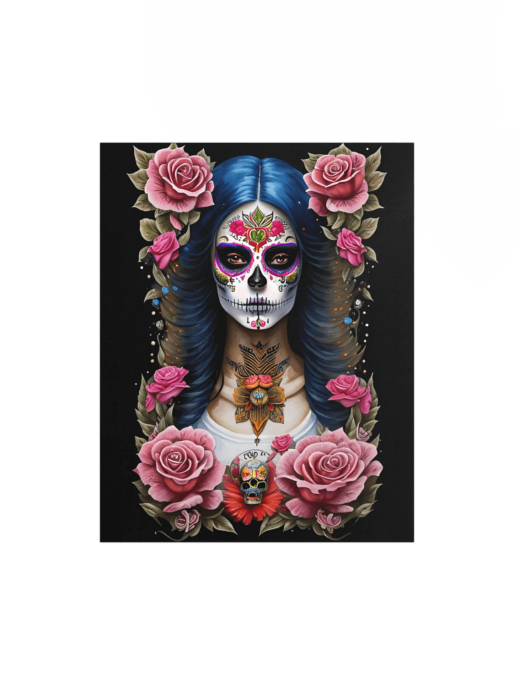 Sugar Skull Art - Traditional Woman in Skull Makeup Poster product image (3)