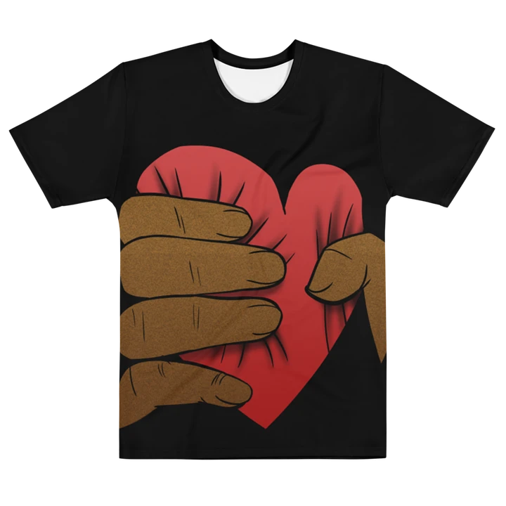 Big Heart Squeeze (black shirt / dark brown skin tone) product image (1)