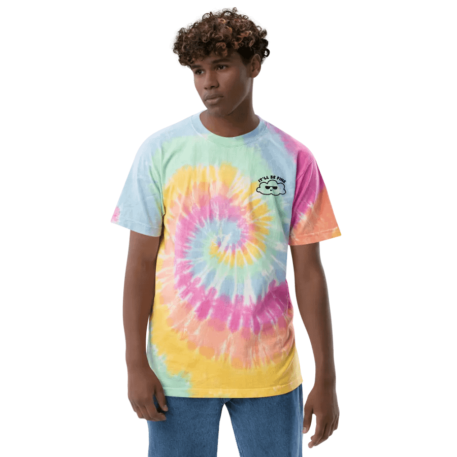 It'll Be Fine Tie Dye Tee - pastel (embroidered) product image (7)