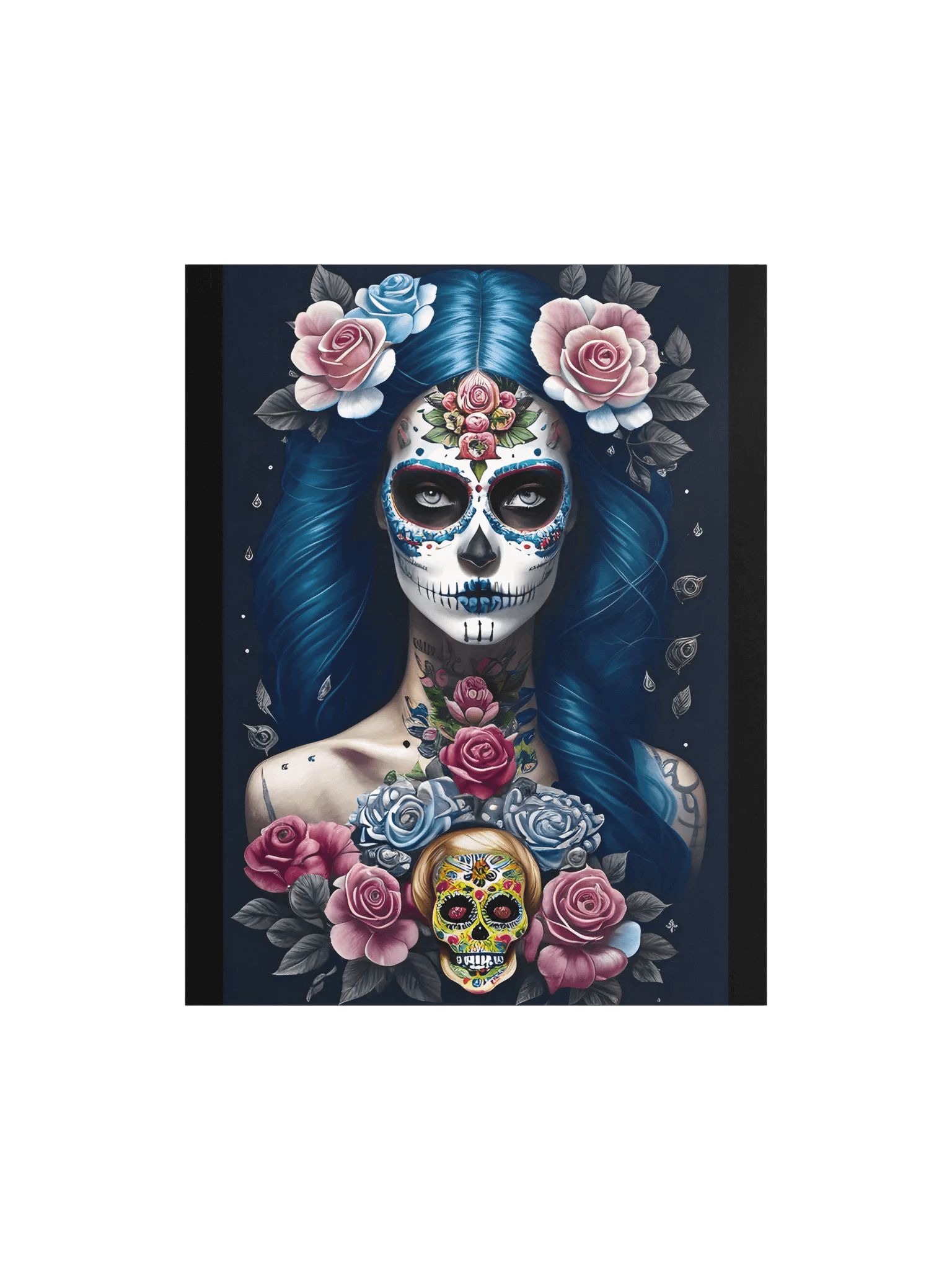 Sugar Skull Art - Striking Woman in Skull Makeup Poster product image (2)