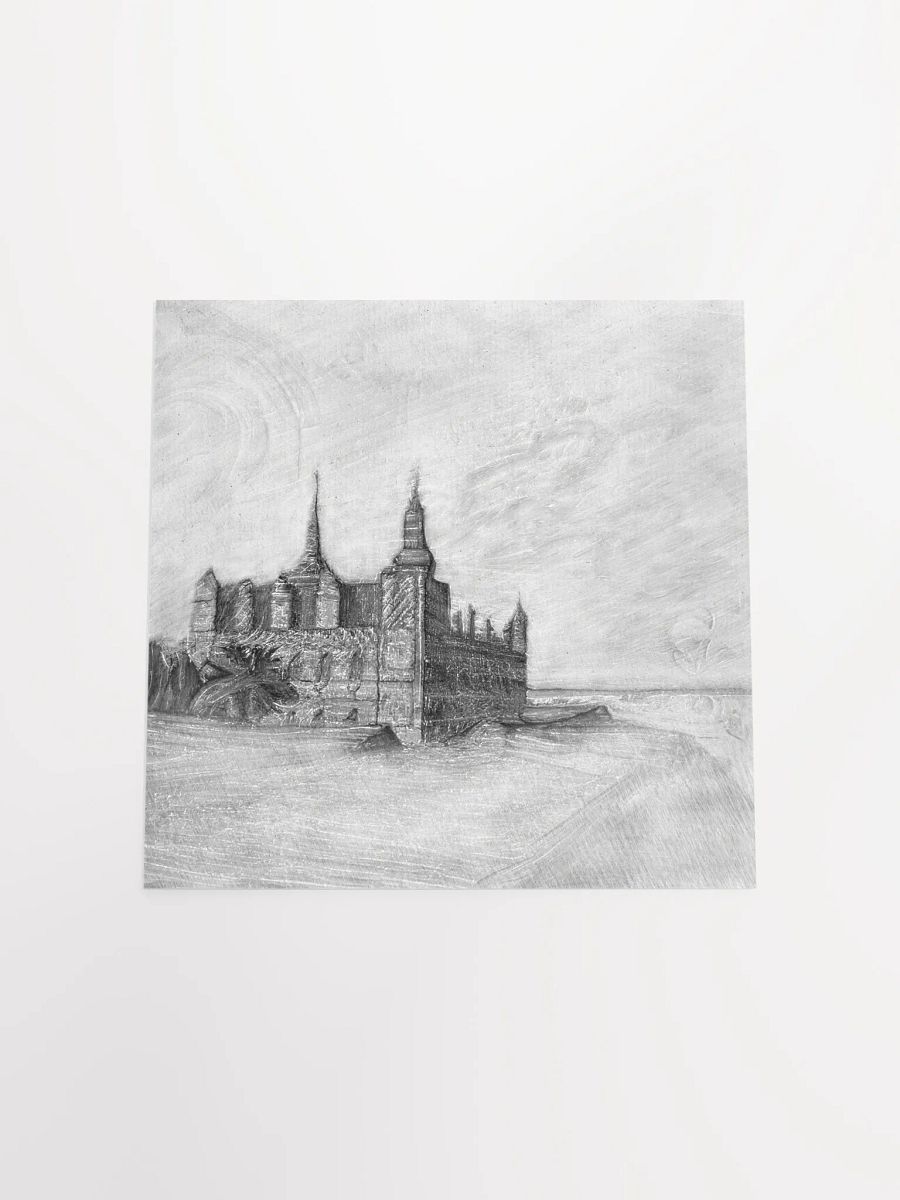 Kronborg castle - Pencil sketch - Square product image (9)