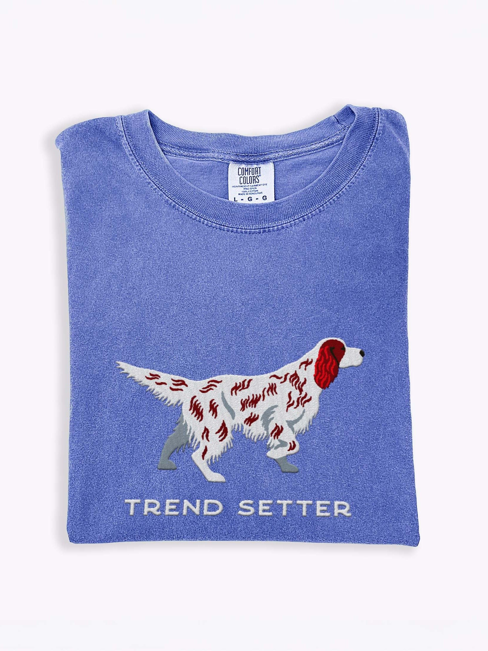 Trend Setter T-Shirt(Embroidered) of an English Setter(Liver Belton) product image (1)