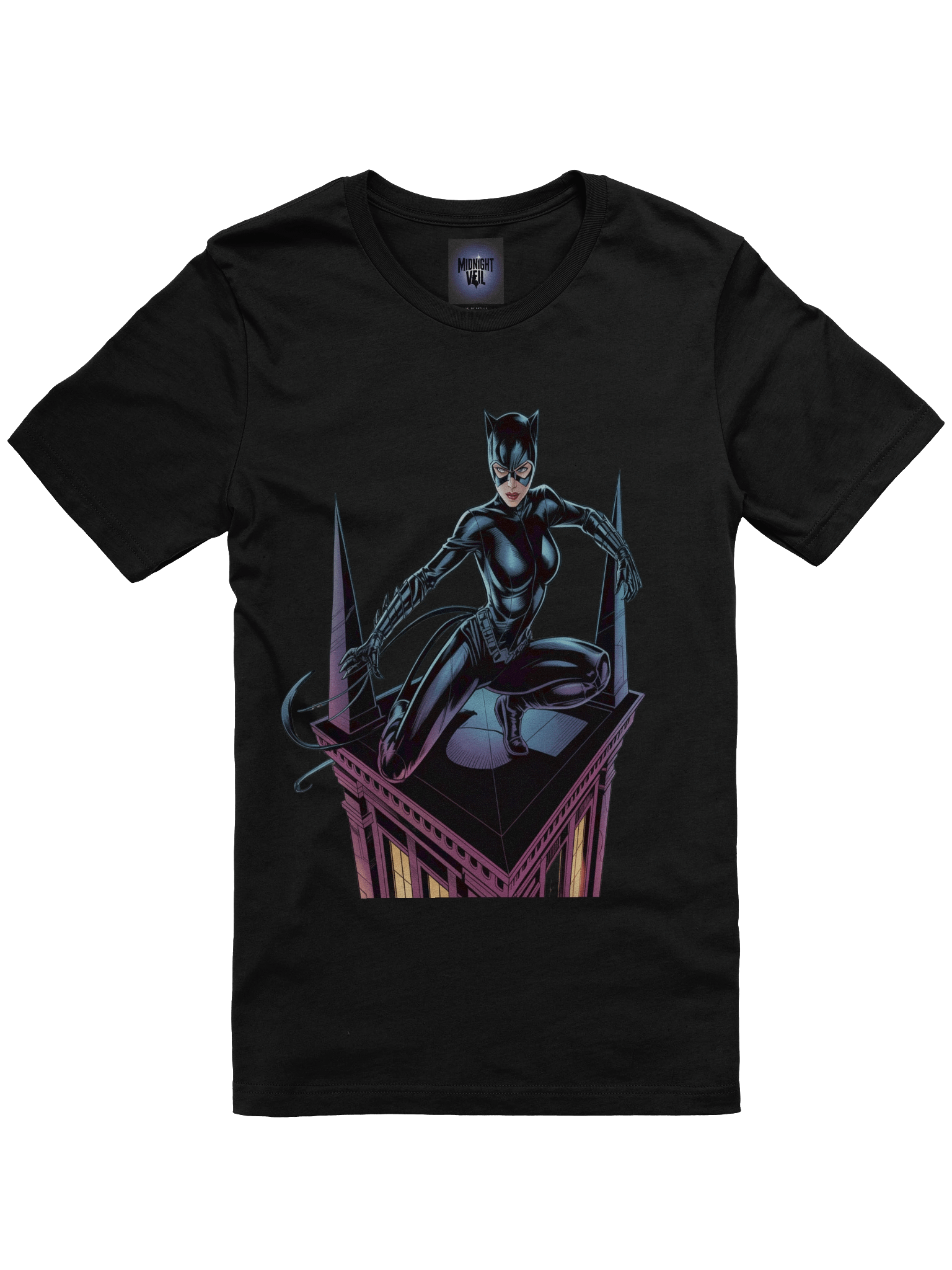 Rooftop Ravager: Catwoman's Feral Strike T-Shirt product image (3)