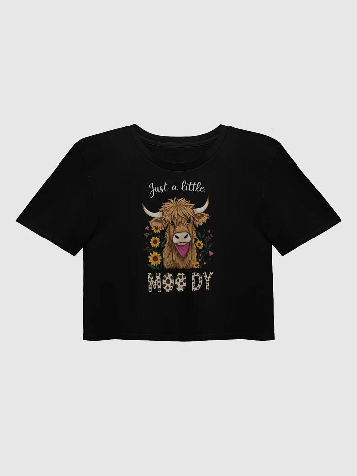 Just a Little Moody Highland Cow Easter Women's Crop Top product image (2)