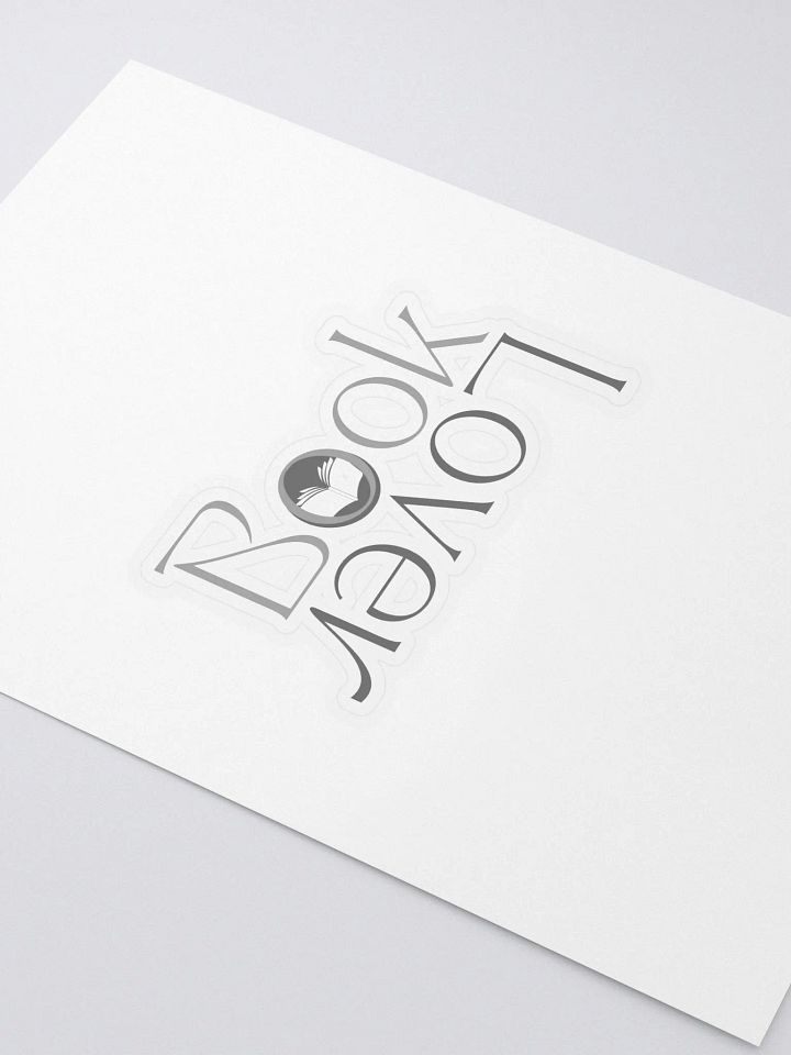 Book Lover Reflection Sticker - grey text product image (2)