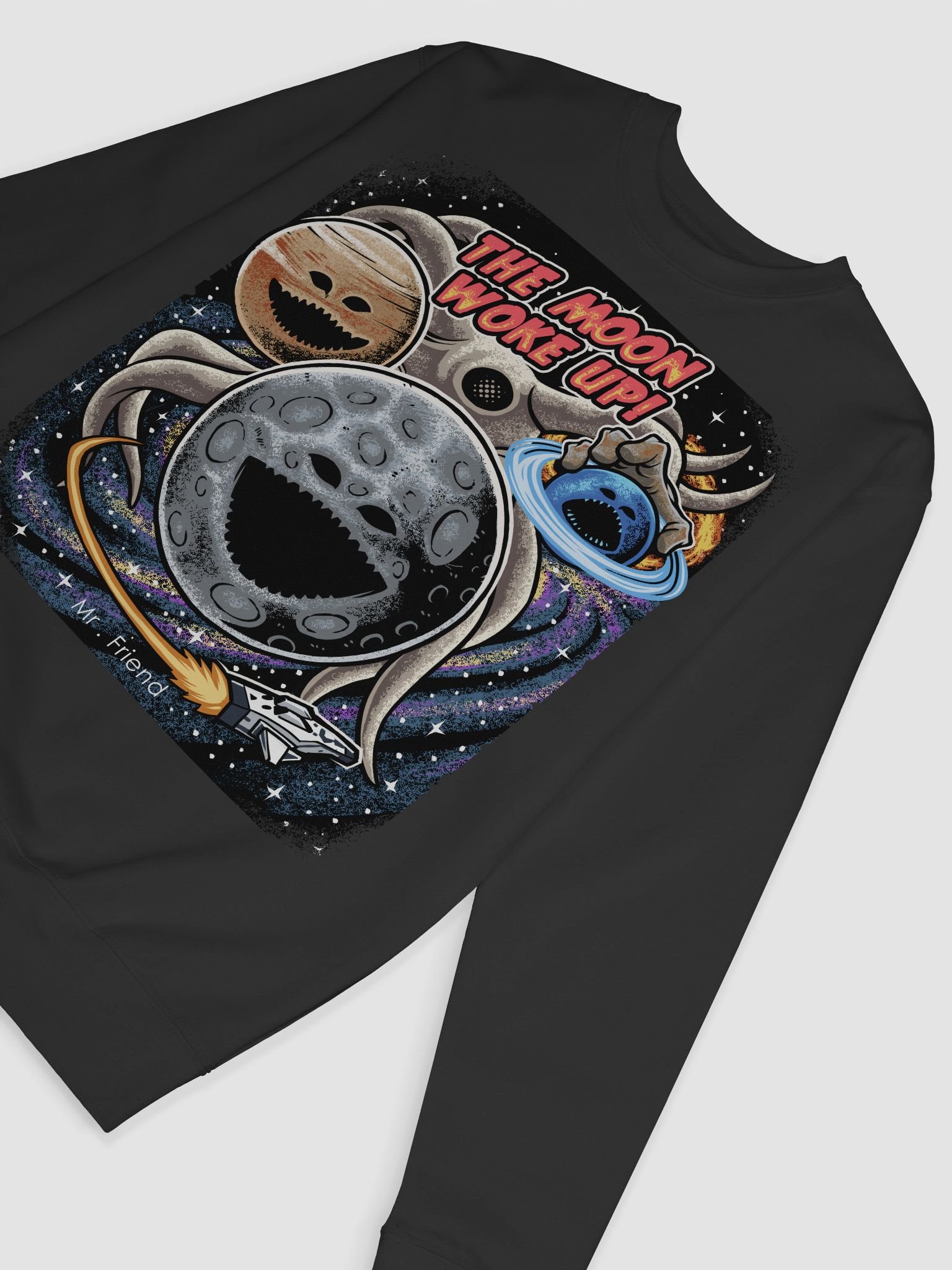 The Moon Woke Up Retro VHS Sweatshirt product image (2)