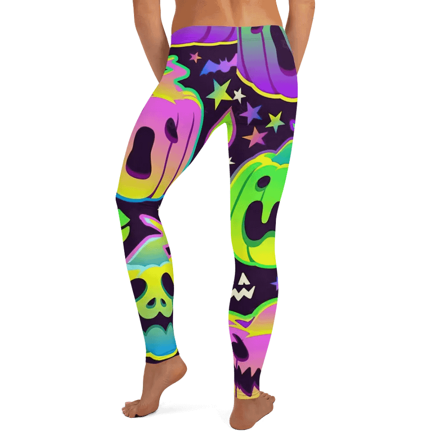 Neon Halloween Jack-O'-Lantern Leggings product image (8)