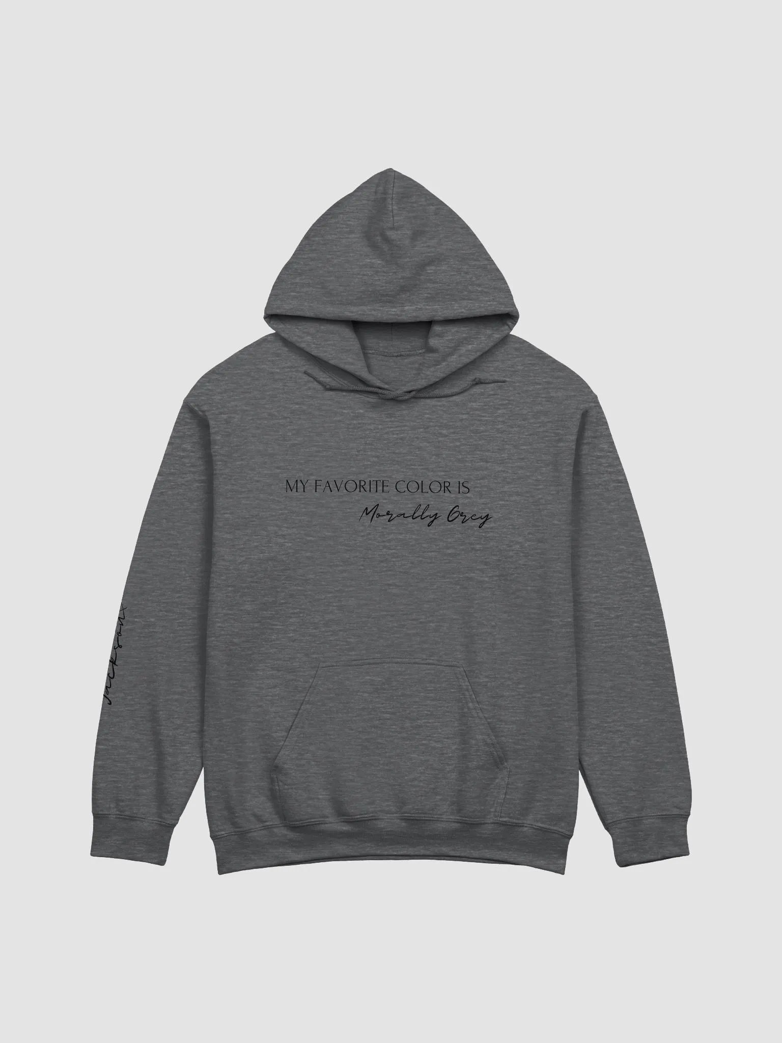Morally Grey Hoodie Black Font - Jackson product image (1)