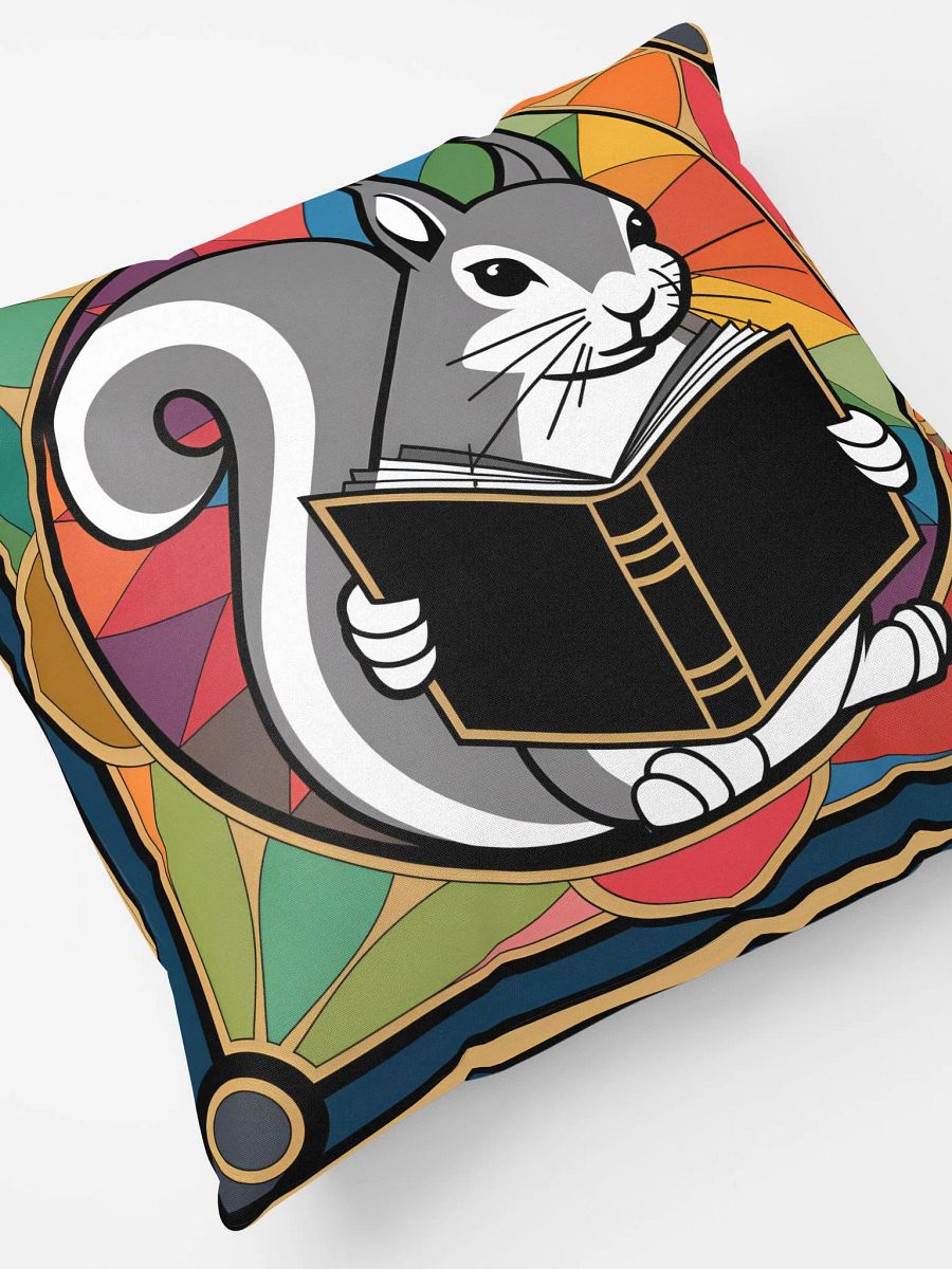 Comfy Pillow: Pooky Reading in Front of stained glass product image (4)