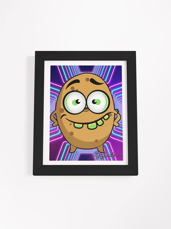 Neon Potato: Framed Cartoon Art Print product image (1)