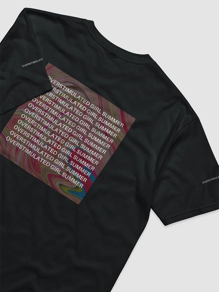 OVERSTIMULATED GIRL SUMMER trippy black eco tee product image (7)