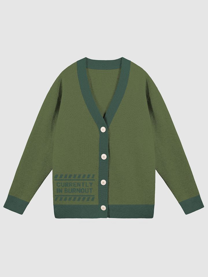 CURRENTLY IN BURNOUT (sm. design, duotone green) knitwear cardigan product image (1)