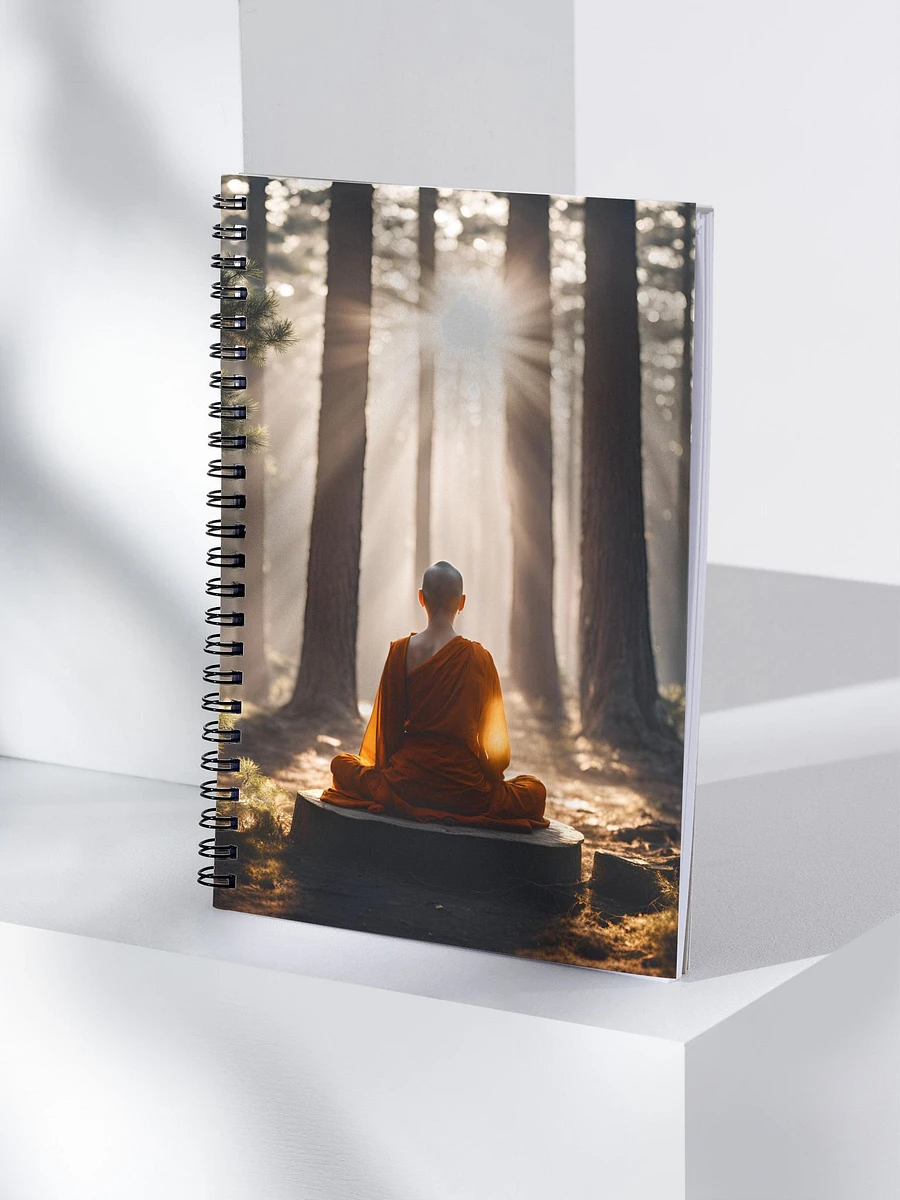 Buddhist Nun Meditating in a Pine Forest Notebook product image (4)