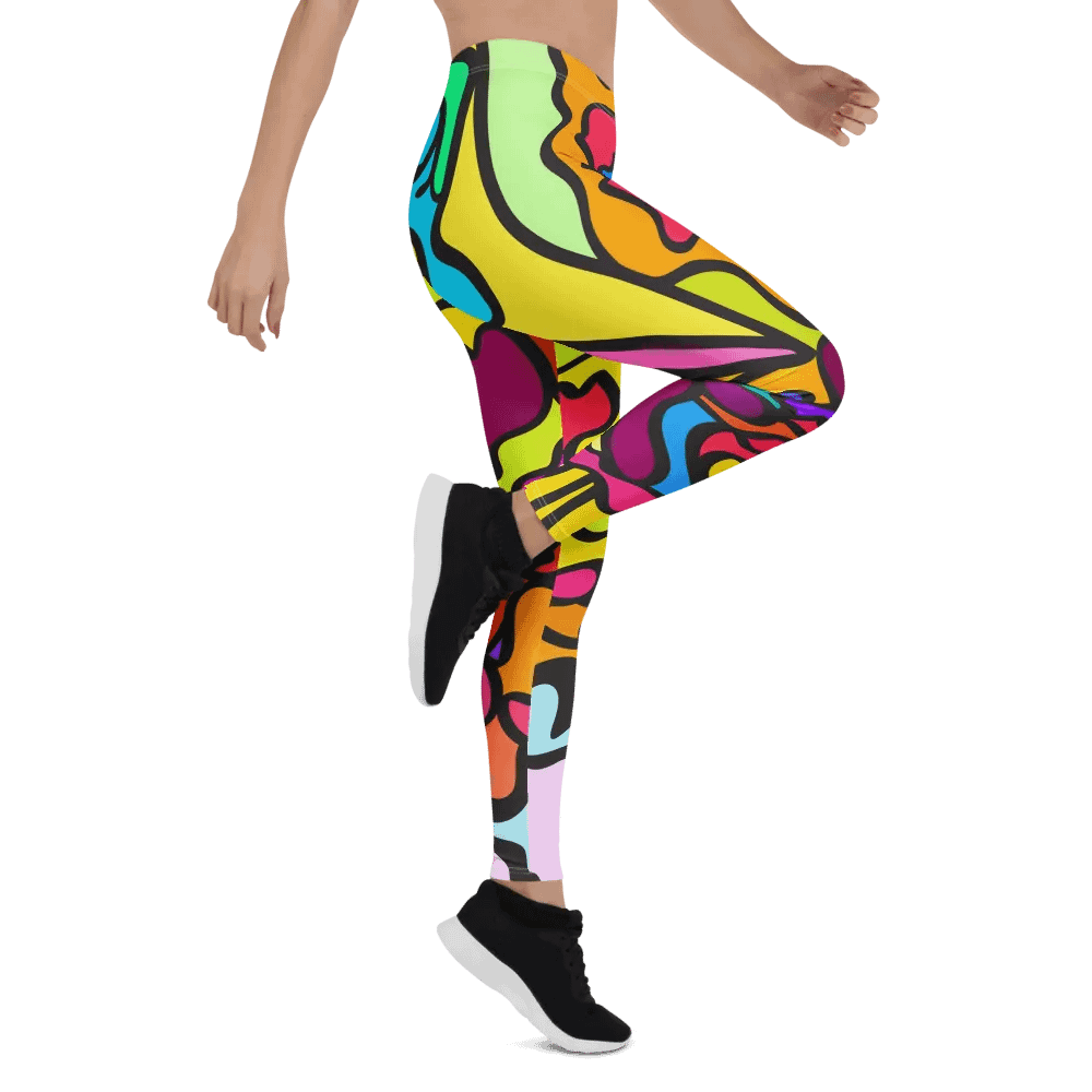 Flowing Colors All-Over Leggings – Wave at Sunset product image (7)