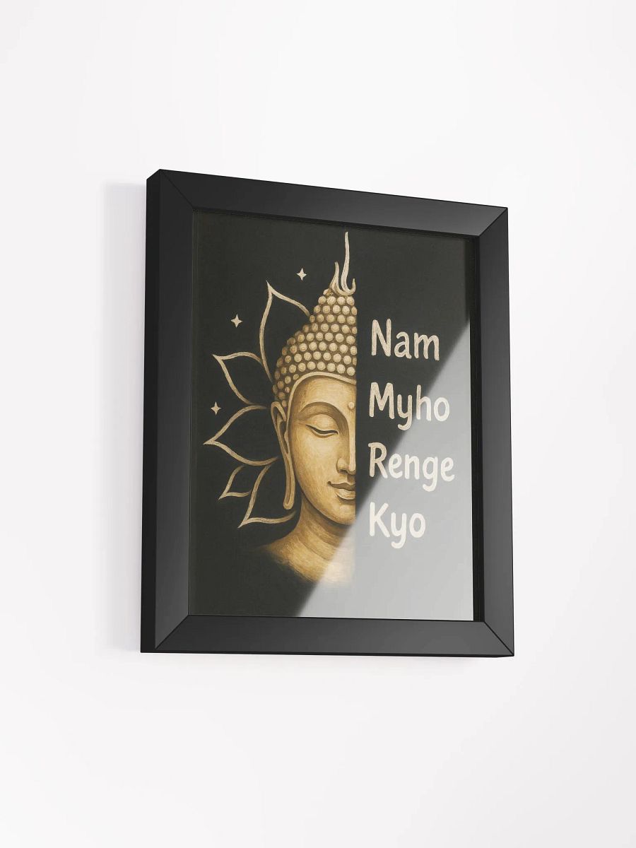 Nam Myho Renge Kyo - Buddha Lotus Art Framed Meditation Poster for Nichiren Buddhist Practitioners product image (39)