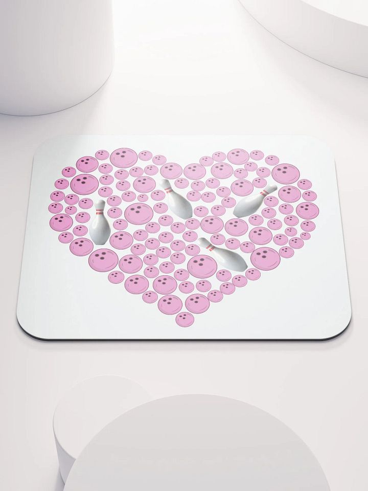 Heart Bowling Strike Mouse Pad product image (1)