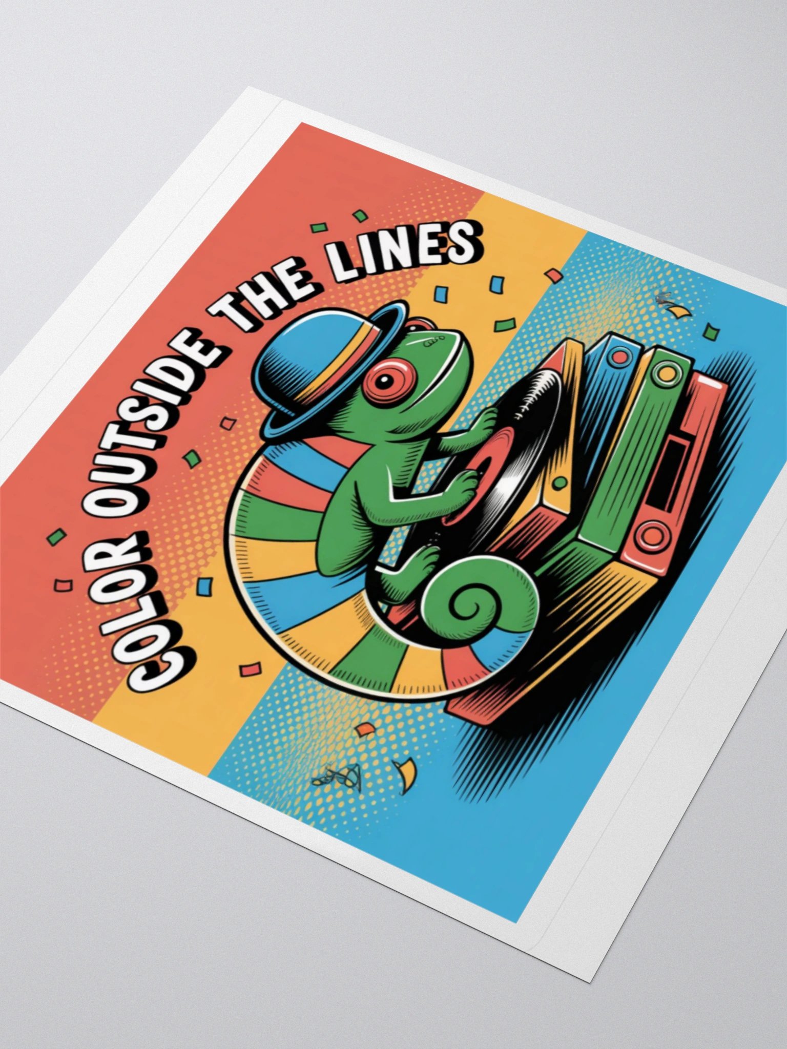 Color Outside the Lines Sticker - Exclusive Chameleon Design product image (9)