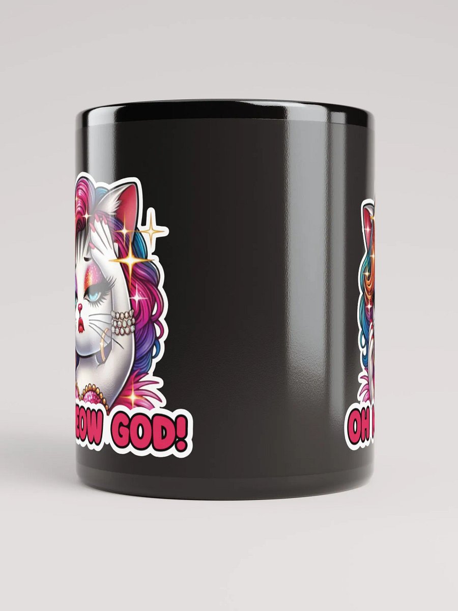 Oh Meow God! Black Glossy Mug product image (10)