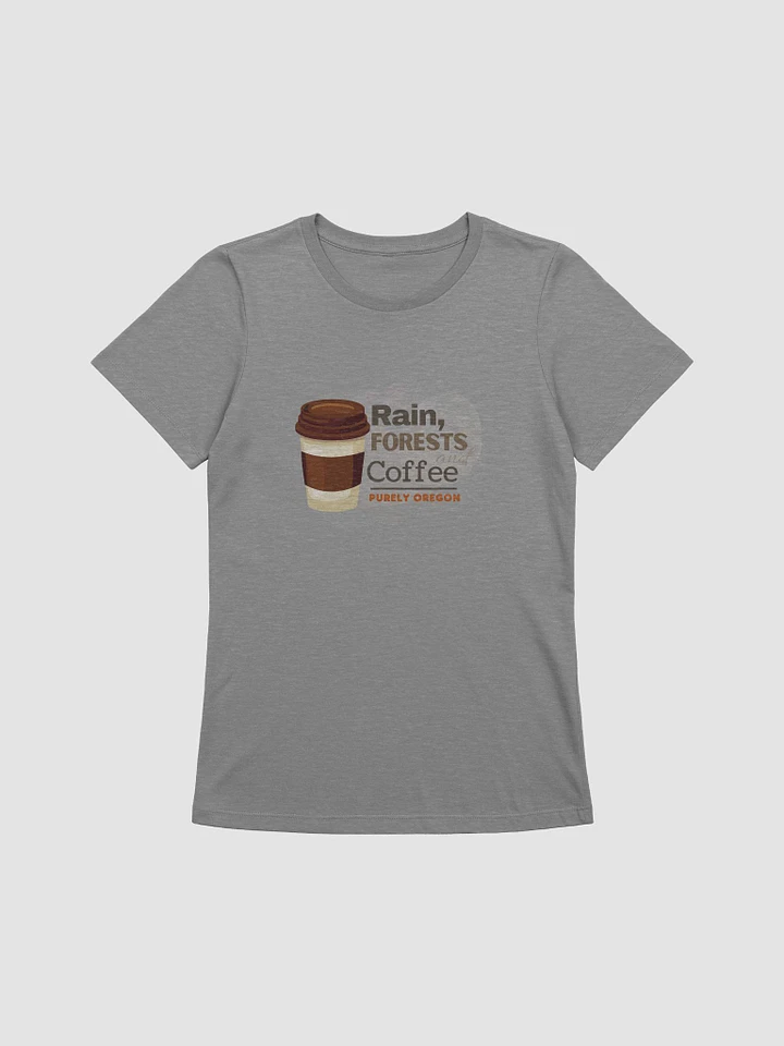 Rain, Forests and Oregon Coffee: Travel Coffee Cup Graphic Heavyweight garment dyed tee product image (1)