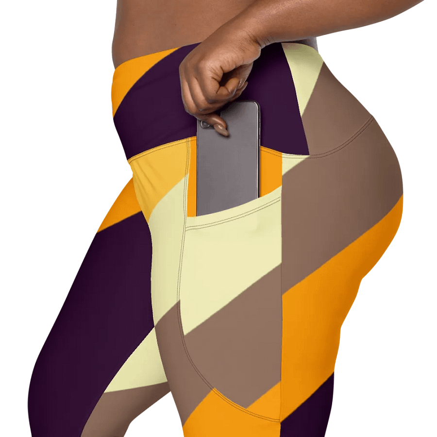 Sunset Stripes All-Over Leggings with Pockets product image (12)
