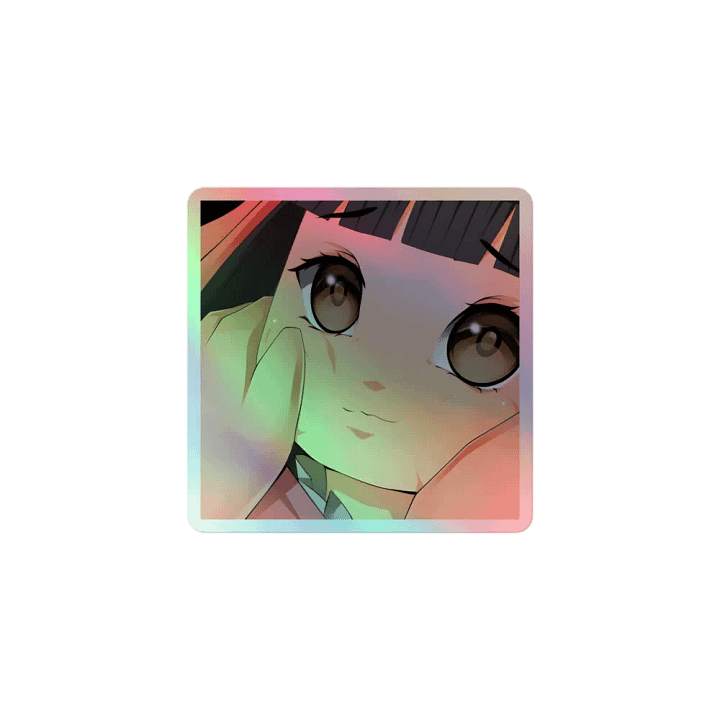 Bunny Feng Toast Cheek Squish Sticker (Holographic) product image (1)