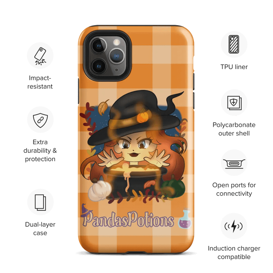 Pumpkin Witch Panda Iphone Case product image (3)