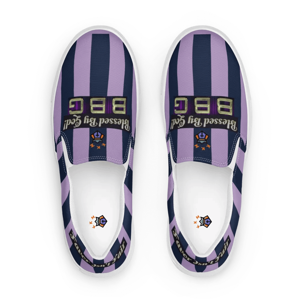 BBG Purple Striped Men's Slip Ons product image (8)