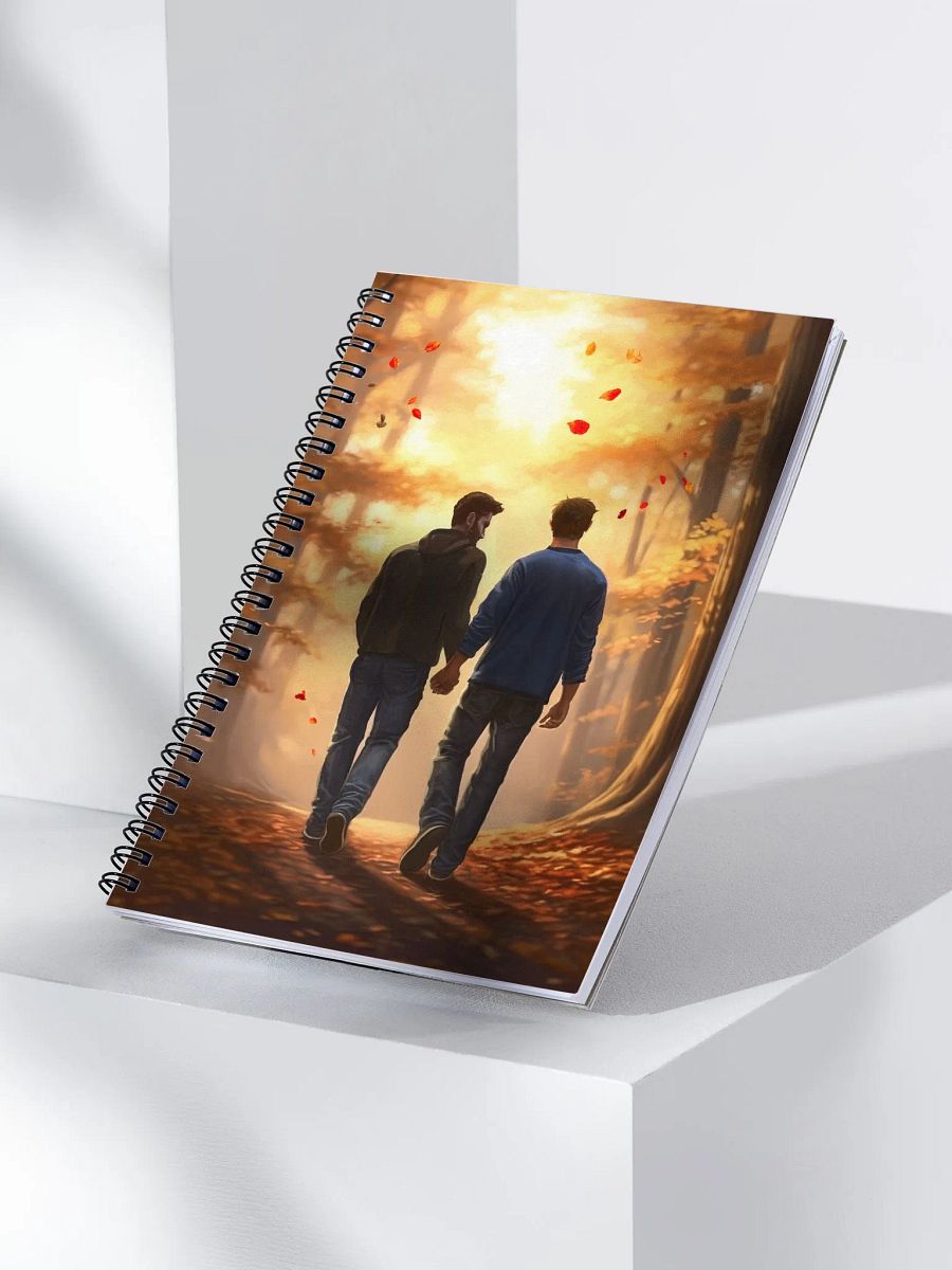 Fall Romance - Gay Couple Spiral Notebook product image (3)