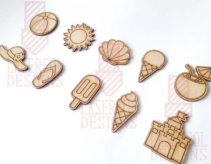 Summer Cut Outs and Stud Earrings - Laser Cut Files product image (6)